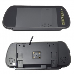 Dual voltage mirror monitor with metal bracket